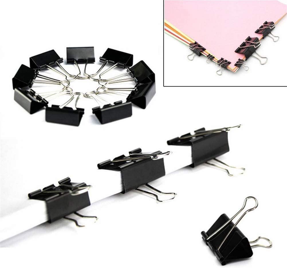 24 X Foldback Clips 15mm fold back paper binder clips Bulldog Clips metal clip