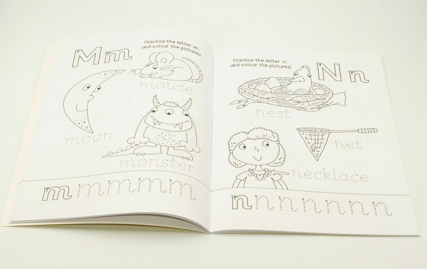 ABC 123 Colouring Book A4 Size - Learn to Write Letters Numbers Activity Book
