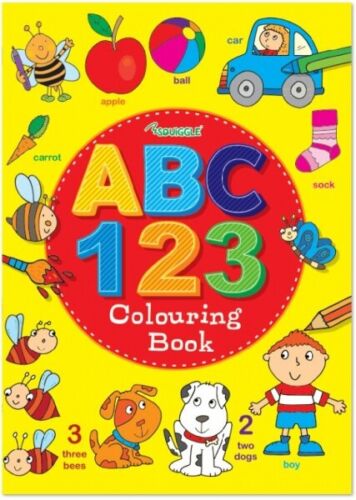 ABC 123 Colouring Book A4 Size - Learn to Write Letters Numbers Activity Book