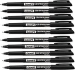 GROSSē 10 X FINE TIP PERMANENT MARKER PENS BLACK COLOR CD/DVD Pen Marker