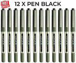 12X UNI-BALL UNIBALL EYE FINE UB-157 GEL PEN 0.7mm UB157 BLACK ink