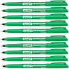 10 X FINE TIP PERMANENT MARKER GREEN