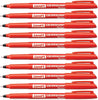 10 X FINE TIP PERMANENT MARKER RED