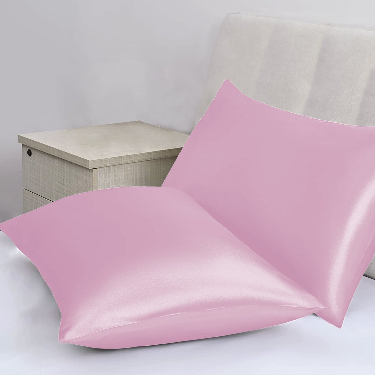 Soft Satin PillowCases Cushion Covers Home Decor Bed Bedding