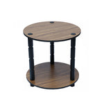 2 Tier Round DIY Standing Multipurpose Shelf For Living Room, Bed Room