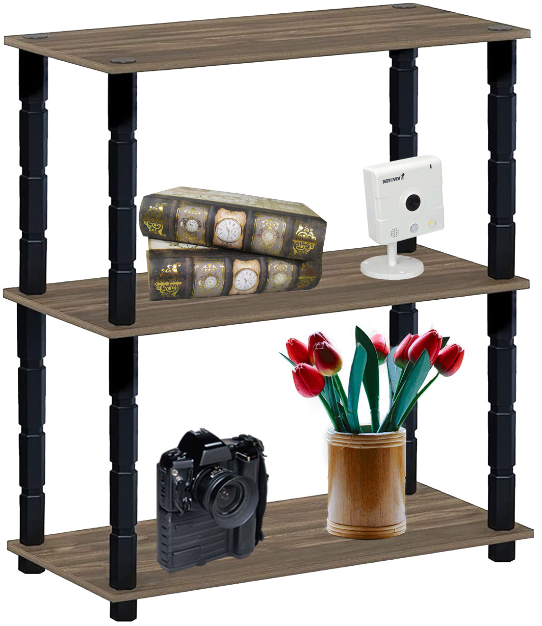 Turn-N-Tube 3/4/5 Tier Multipurpose Straight Shelf Home Storage Bookcase