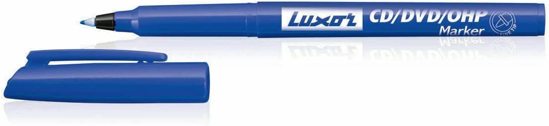 GROSSē 10 X FINE TIP PERMNENT MARKER PENS BLACK, BLUE, RED, GREEN COLOR LUXOR CD/DVD Pen Marker