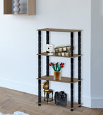 Turn-N-Tube 3/4/5 Tier Multipurpose Straight Shelf Home Storage Bookcase