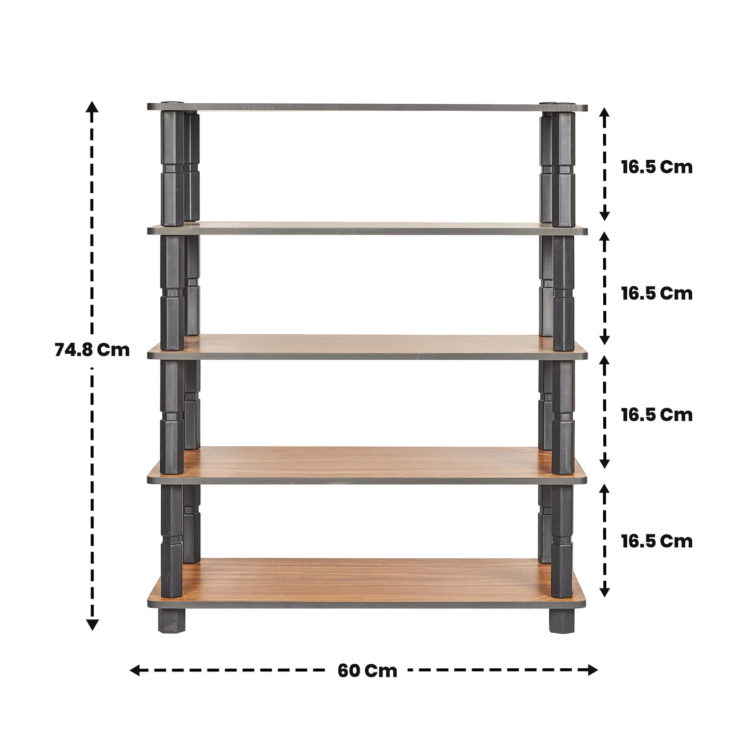 Turn-N-Tube 5 Tier Shoe Rack Shelf Organizer Storage wide Wooden Easy Assembly