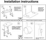 Adjustable Portable Laptop Table Notebook Desk Trolley Sofa Bed Tray Computer UK