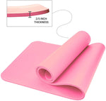 Extra Thick Yoga Mat 12mm Non Slip Exercise Pilates Gym Picnic Camping Strap Bag