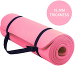 Extra Thick Yoga Mat 12mm Non Slip Exercise Pilates Gym Picnic Camping Strap Bag