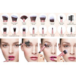 16 pcs Kabuki Make up Brushes Set Eye shadow Blusher Face Powder Foundation UK