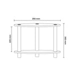 2 Tier Round DIY Standing Multipurpose Shelf For Living Room, Bed Room