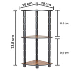 Turn-N-Tube 3 Tier Corner Shelf Storage Rack Organizer Display Bookshelf