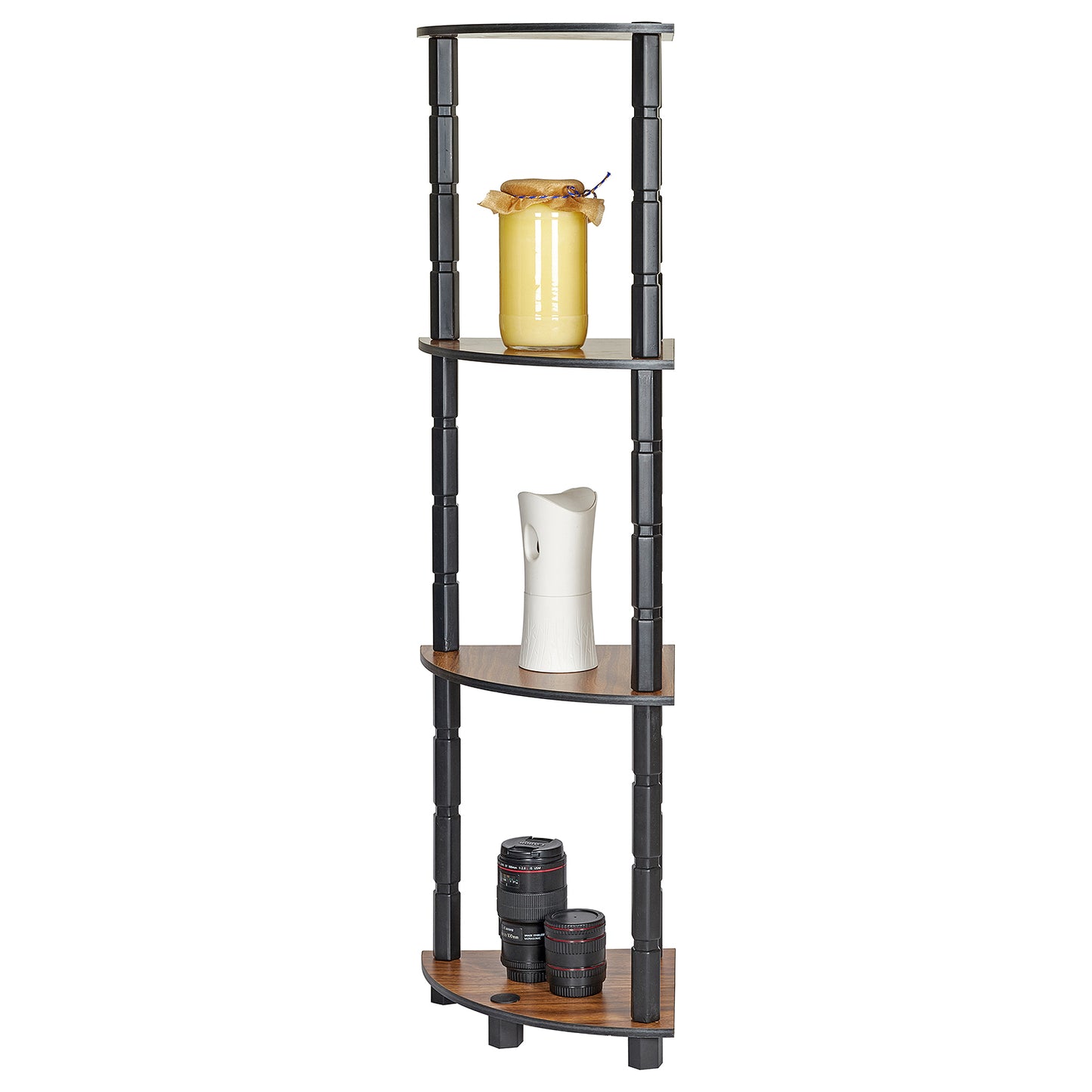 Turn N Tube 4 Tier Corner Shelf Multipurpose and Display with Utility Storage for Home