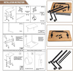 Laptop Table Stand Folding Desk Bed Computer Study Adjustable Portable Sofa Tray