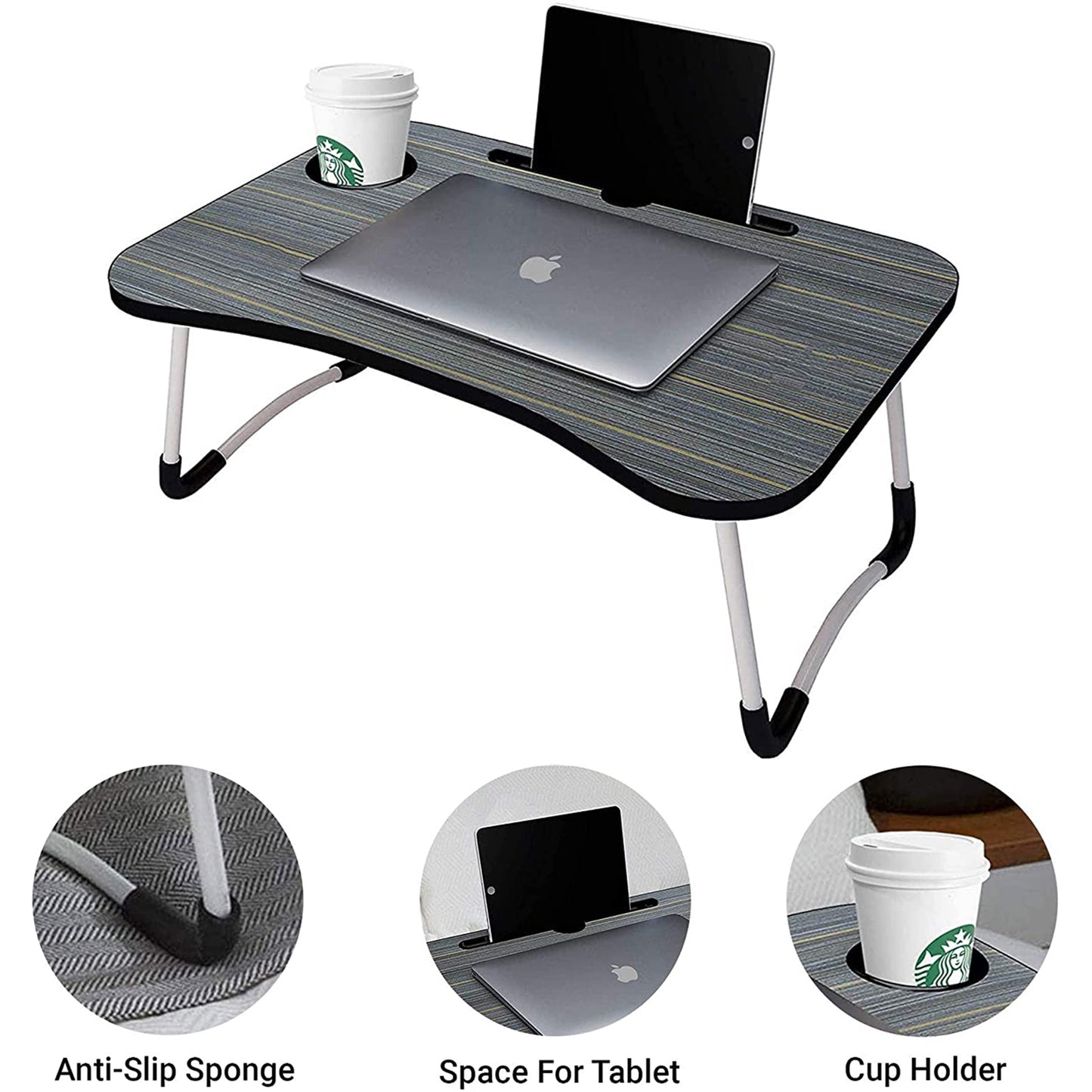 Foldable Laptop Bed Table Stand Computer Desk Sofa Lap Tray Foldable Portable