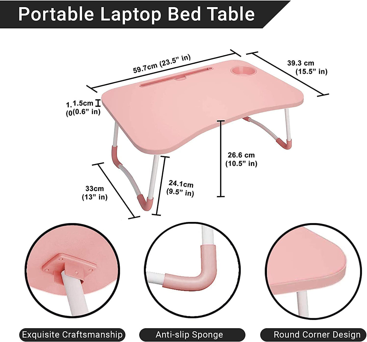 Foldable Laptop Bed Table Stand Computer Desk Sofa Lap Tray Foldable Portable