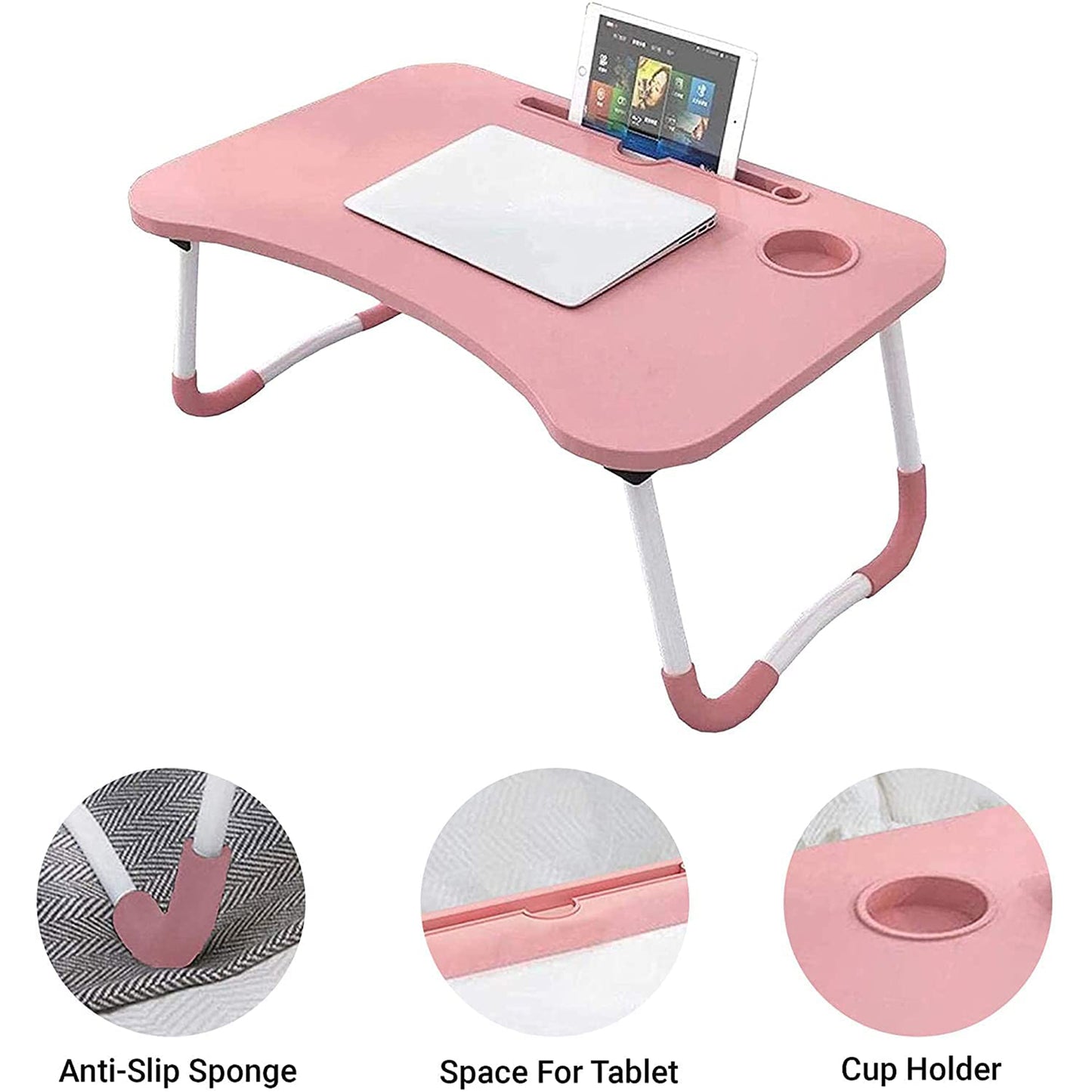 Foldable Laptop Bed Table Stand Computer Desk Sofa Lap Tray Foldable Portable