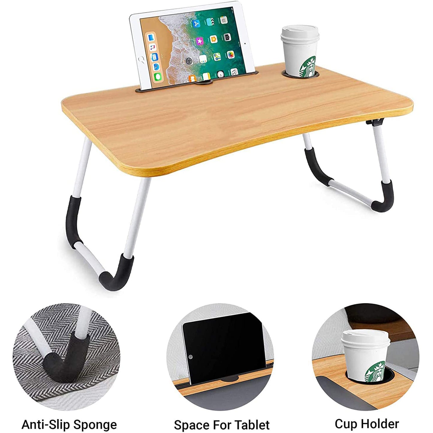 Foldable Laptop Bed Table Stand Computer Desk Sofa Lap Tray Foldable Portable