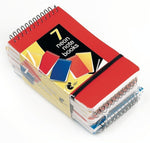 Note Pad A5 A6 A7 Spiral Multi-coloured Neon Ruled Notebook - Chiltern Wove