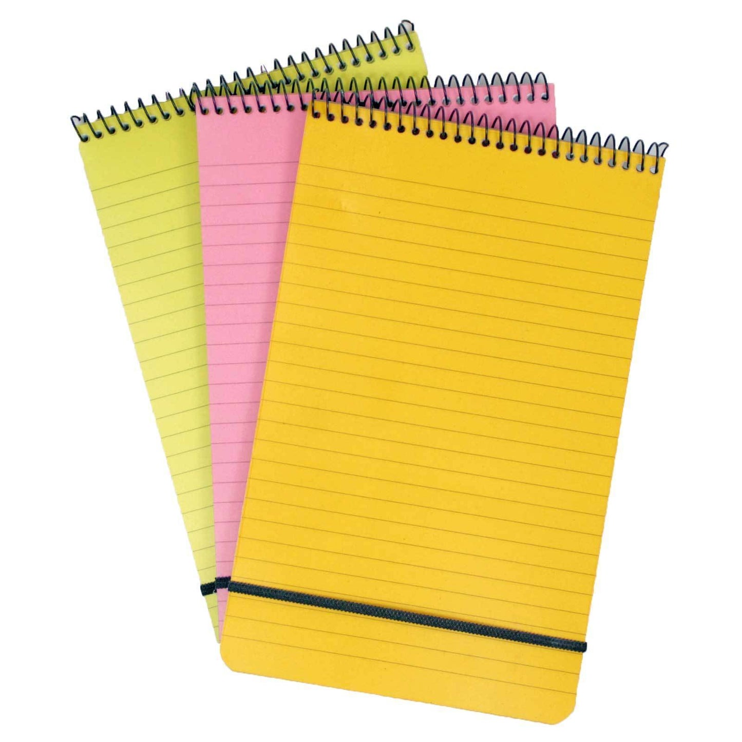 Note Pad A5 A6 A7 Spiral Multi-coloured Neon Ruled Notebook - Chiltern Wove