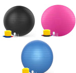 55/65CM YOGA BALL EXERCISE GYM SWISS FITNESS PREGNANCY BIRTHING ANTI BURST+ PUMP