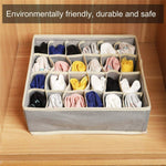 4 x Foldable undergarments Fabric Socks Ties Box Storage Organiser Drawer Dividers