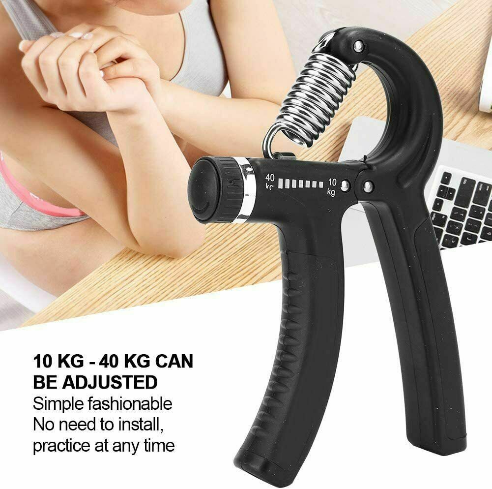 10-40KG Adjustable Hand Grip Strengthener Wrist Forearm Trainer Exerciser UK