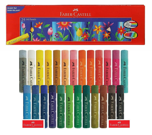 Faber-Castell 25 Oil Pastels 60 mm each Assorted Shades Colors