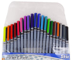 Stic Hi-Fi 20 Assorted Colour Pen Ink Fine Liner 0.5 pens set of 20 pens