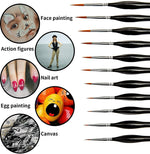 UK Extra Fine Detail Paint Painting Brushes Set of 15 Art Miniatures Model Maker