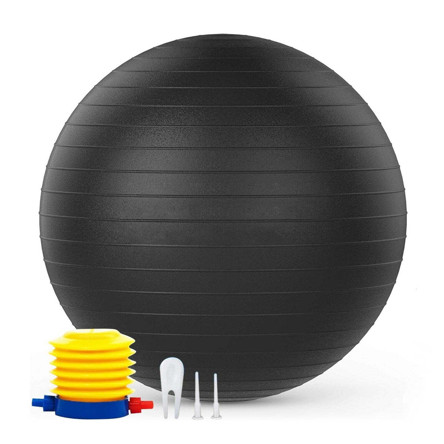 55/65CM YOGA BALL EXERCISE GYM SWISS FITNESS PREGNANCY BIRTHING ANTI BURST+ PUMP