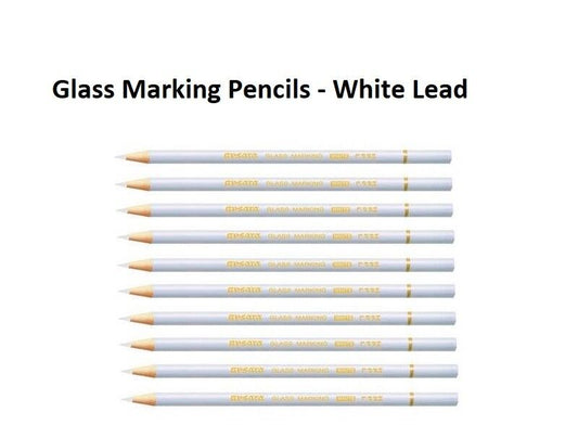 Pack of 10 Apsara Glass Marking White Lead Colour Pencils