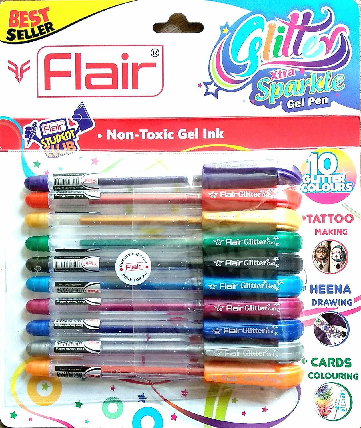 BRAND NEW GEL PENS GLITTER METALLIC COLOUR SCENTED  SPARKLE SHINE GEL PENS SET