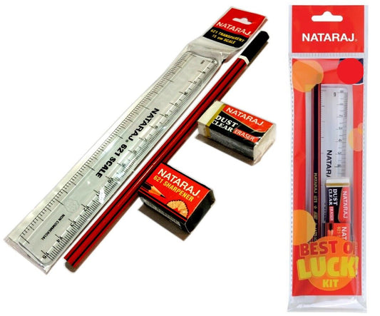 Nataraj - Birthday Party Return Gift Hexagonal Pencils Eraser Sharpener Ruler