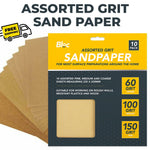 Wet & Dry Assorted Grit Fine Medium Coarse And Extra Fine Sheets Sand Paper