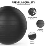 55/65CM YOGA BALL EXERCISE GYM SWISS FITNESS PREGNANCY BIRTHING ANTI BURST+ PUMP