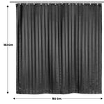 Shower Curtain Bathroom Plastic Waterproof Mildew Splash Resistant Plain 12 Hook