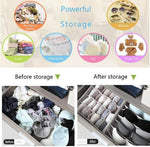 4 x Foldable undergarments Fabric Socks Ties Box Storage Organiser Drawer Dividers