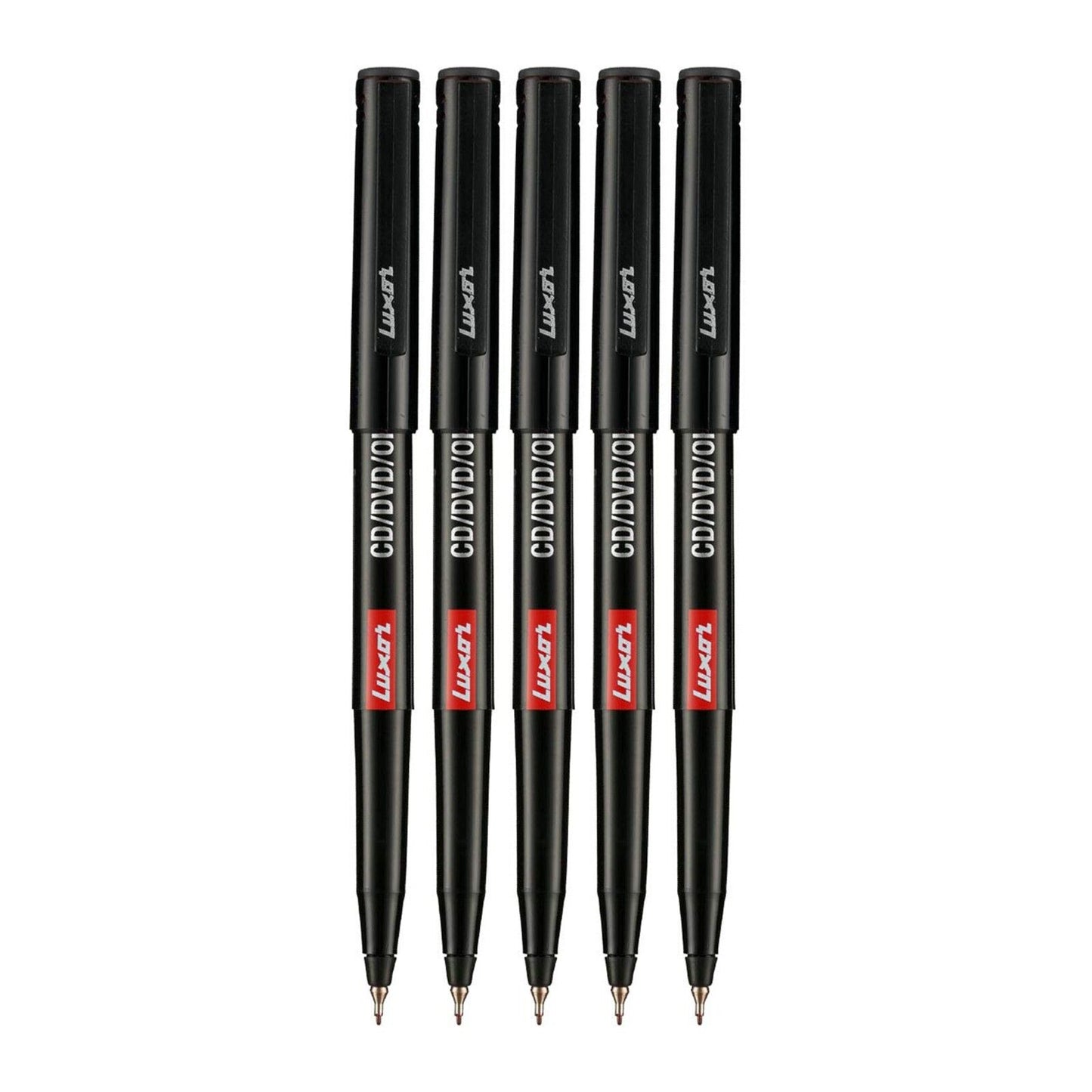 10 X Fine + Extra Fine Tip Permanent Marker Pens BLack CD / DVD - Best Price