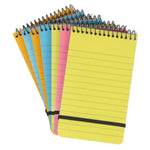 Note Pad A5 A6 A7 Spiral Multi-coloured Neon Ruled Notebook - Chiltern Wove