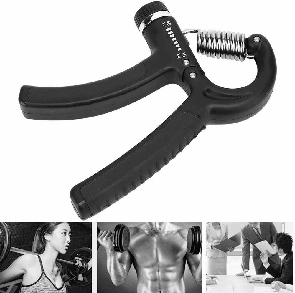 10-40KG Adjustable Hand Grip Strengthener Wrist Forearm Trainer Exerciser UK