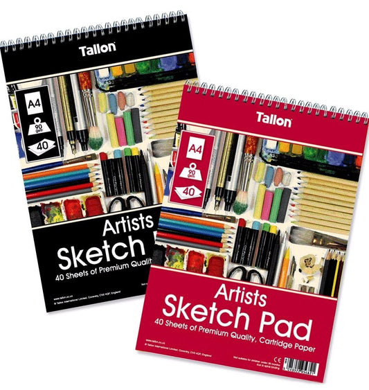 Sketch Pad Smooth white Drawing Artist Paper on Spiral Book 40 sheets 90gsm