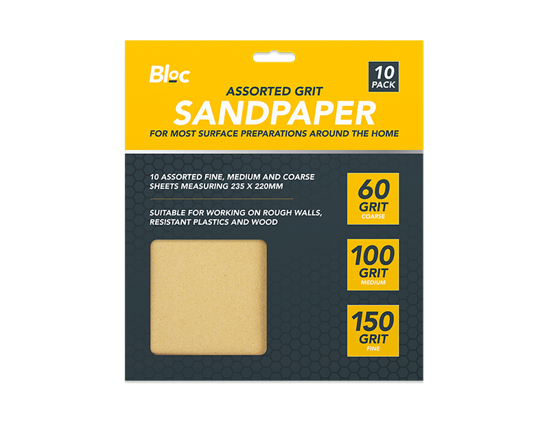 Wet & Dry Assorted Grit Fine Medium Coarse And Extra Fine Sheets Sand Paper