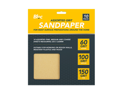 Wet & Dry Assorted Grit Fine Medium Coarse And Extra Fine Sheets Sand Paper