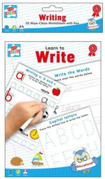 Educational Wipe Clean Books Writing Maths Spell Times Tables Worksheet Learn To