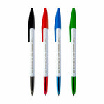 10 Pens Reynolds 045 mm Fine Tip Carbure Ball Point Pen BLACK / RED / BLUE / GREEN