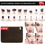 16 pcs Kabuki Make up Brushes Set Eye shadow Blusher Face Powder Foundation UK